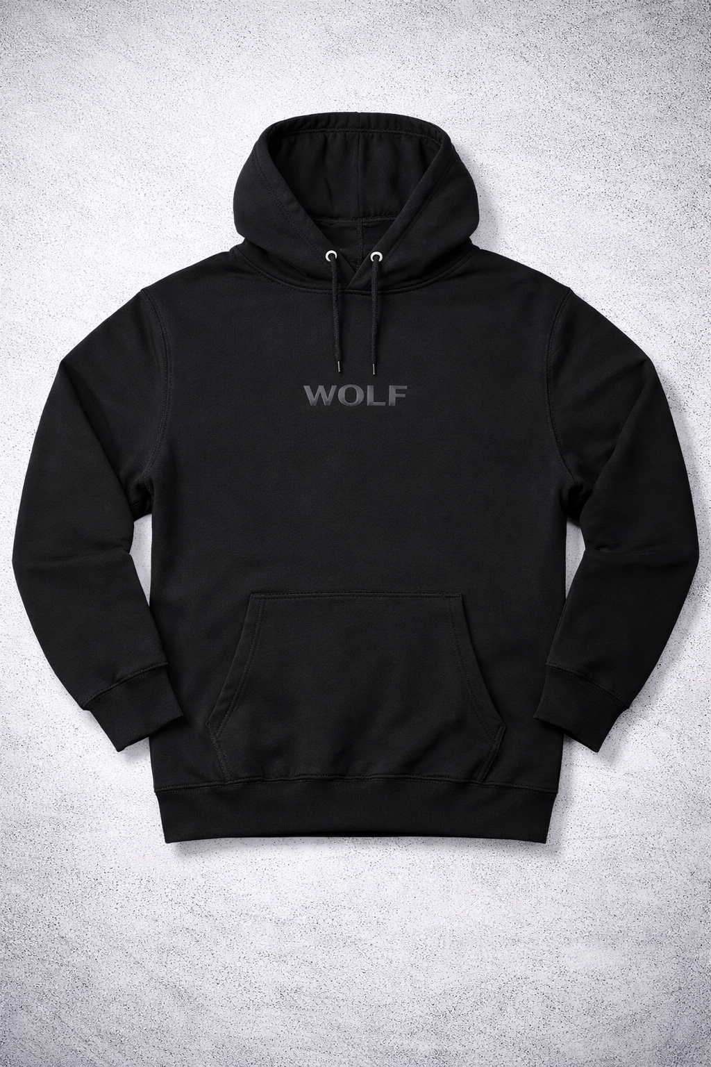 Sudadera Lobo Negro Minimalista | Fuerza Silenciosa en Algodón Premium