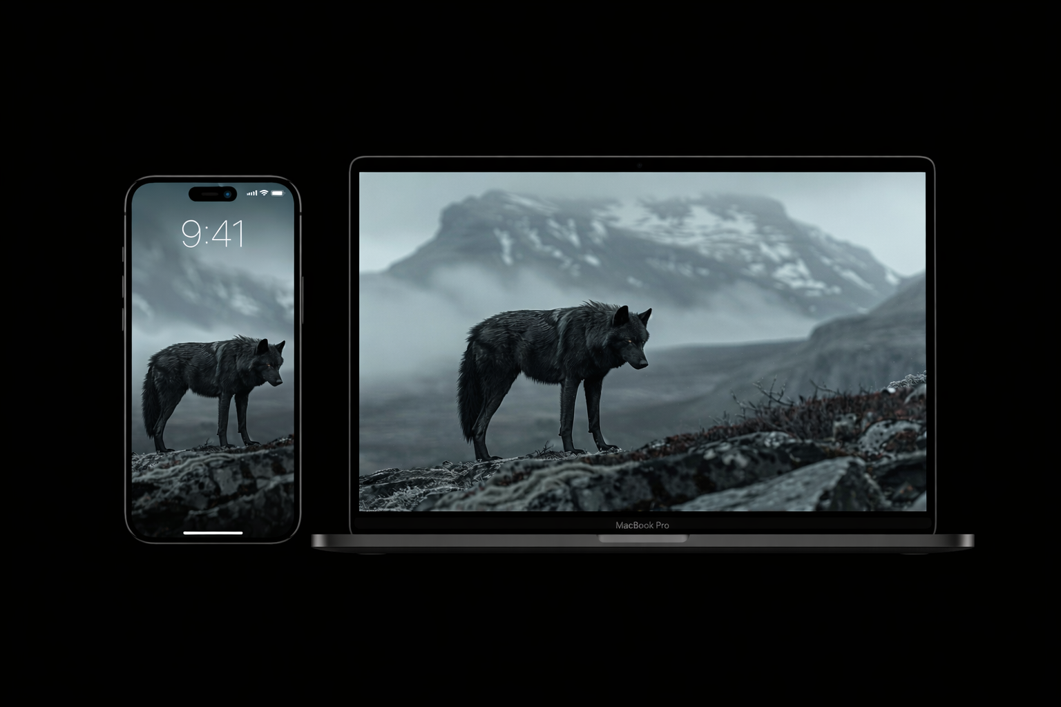 PACK 3 WALLPAPER - El Despertar del Lobo Negro | Premium 4K Vertical Wallpapers