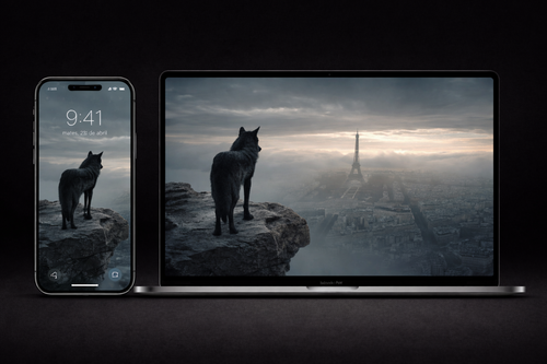 REGALO PARA TI / PACK 6 WALLPAPERS - El Lobo Negro frente al Mundo | Premium 4K Vertical Wallpapers
