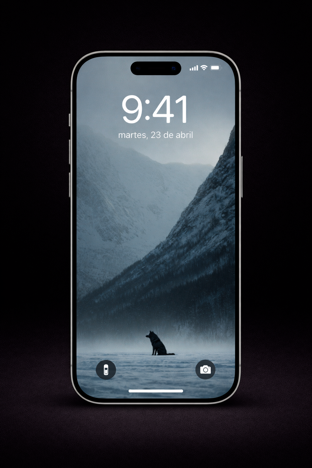 PACK 4 WALLPAPERS + 4 GRATIS -El lobo frente a la montaña – el inicio del camino | Premium 4K Vertical Wallpapers