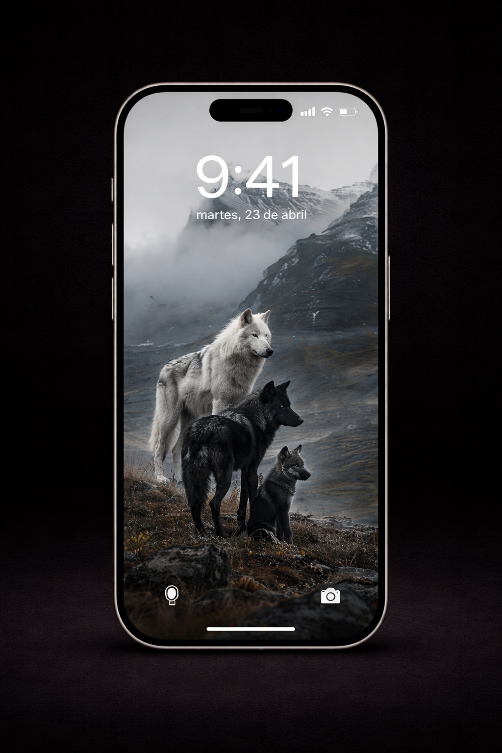 PACK 3 WALLPAPERS - El Lobo Negro, familia y legado | Premium 4K Vertical Wallpapers
