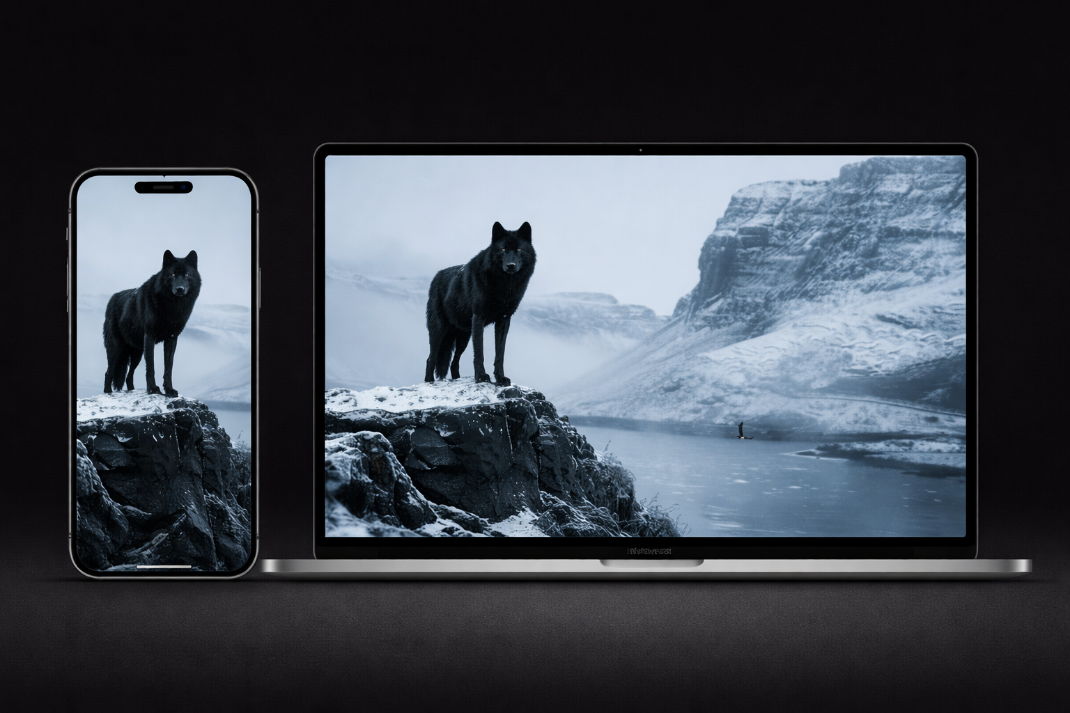 PACK 3 WALLPAPER - El Despertar del Lobo Negro | Premium 4K Vertical Wallpapers