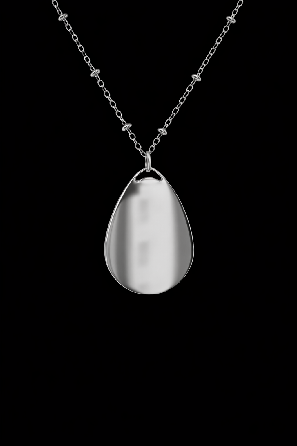 Collar Lobo Negro Minimalista Plateado | Emblema Ovalado de Joyería Moderna